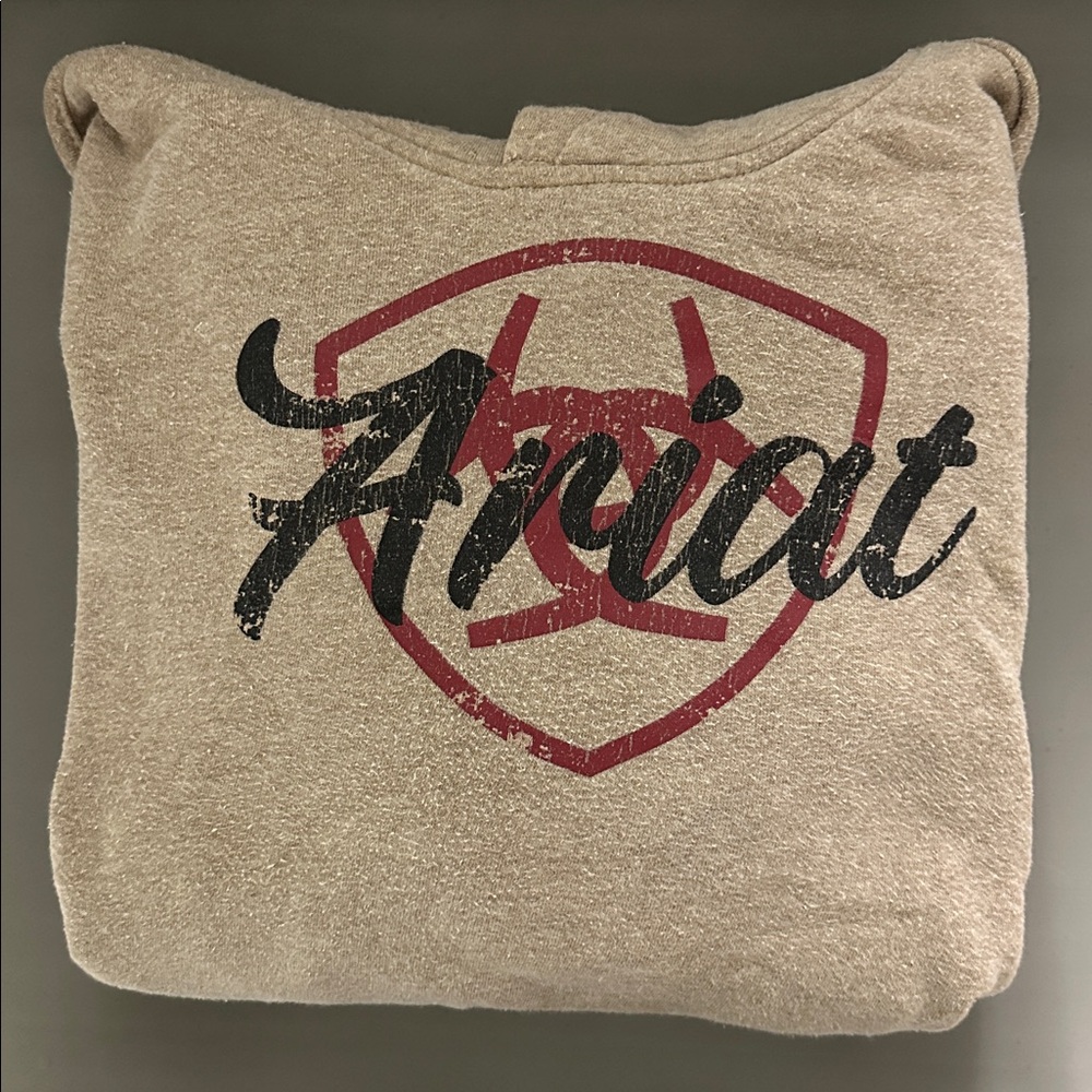 Ariat Beige and Red Hoodie